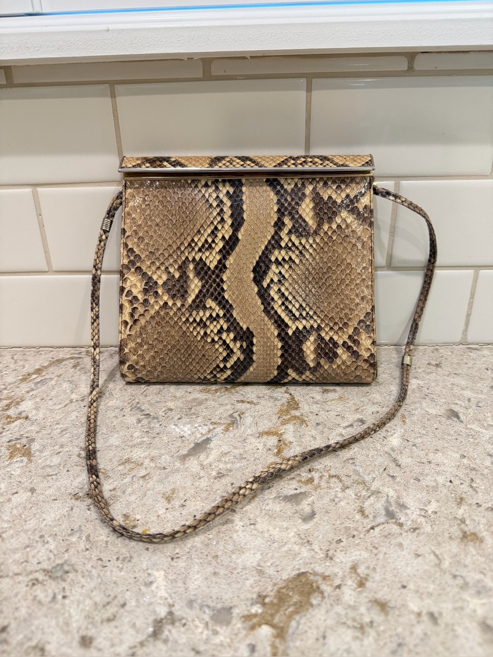 Vintage Genuine Snakeskin Handbag | West Germany Boutique